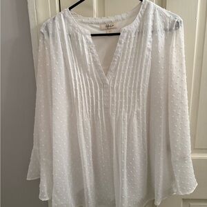 Style & Co. Ivory Textured Blouse